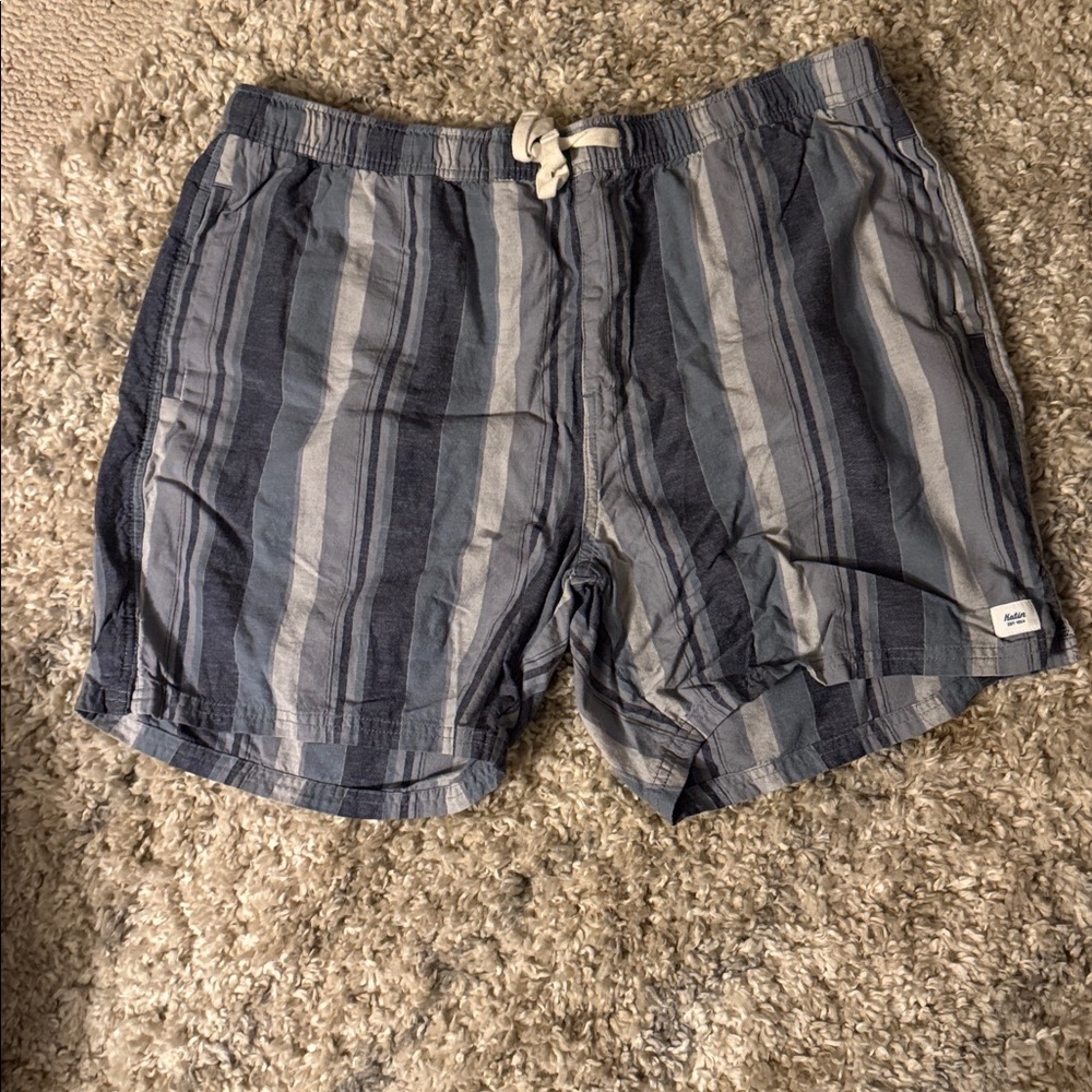 Katin Men's Striped Shorts - Blue and Gray